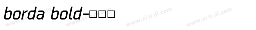 borda bold字体转换